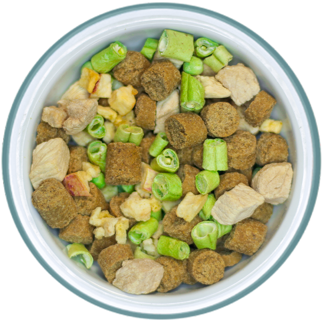 Pote de alimentação natural para cães sabor lombo